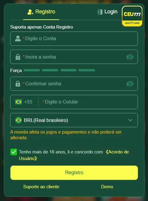 Jogador em mesa de slots no ceu777.com, busca retorno alto